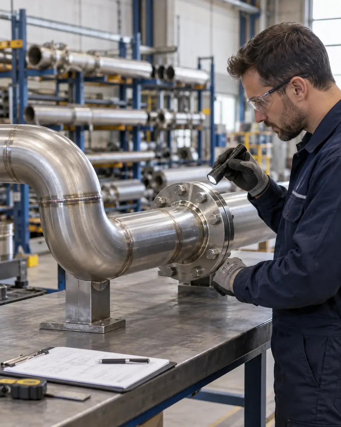 Industrial pipework project delivery illustration
