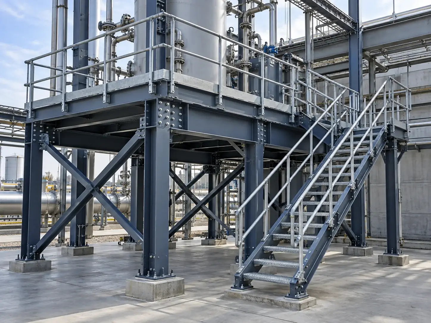 Industrial structural project delivery illustration